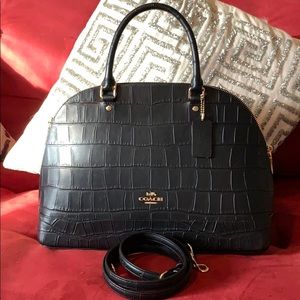 Coach Sierra Croc Embossed Large Bag